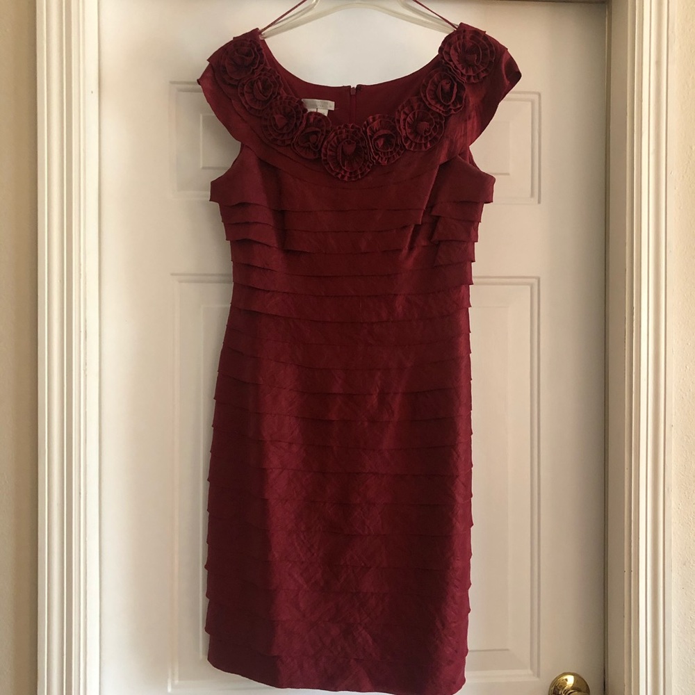 Petite red dress